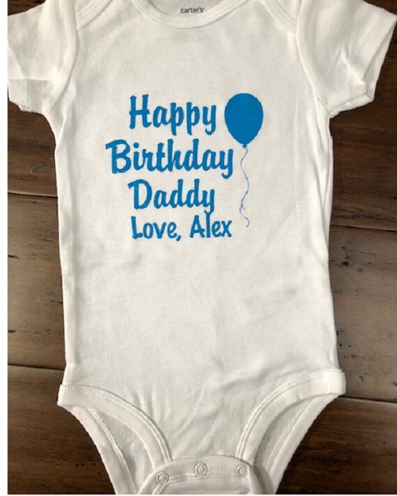 carter's happy birthday daddy onesie