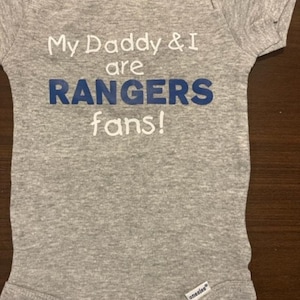 Rangers Hockey Baby Onesie: Daddy Fan Bodysuit