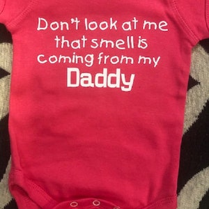 Funny &#39;Daddy Farted&#39; Baby Onesie ® Infant One Piece Bodysuit Shower Gift Clothing
