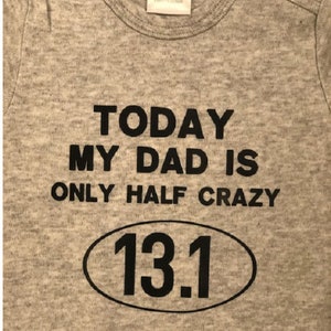 Dad Running Marathon Baby Onesie - Funny Runner Gift Infant One Piece Bodysuit