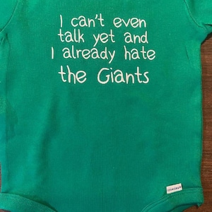 Funny Baby Onesie ®: Hate The Giants Football Infant One Piece Bodysuit