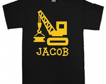 Personalized crane shirt - boys crane shirt - toddler crane tshirt - kids crane clothing - crane birthday t-shirt - crane clothes