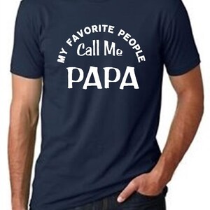 Personalized Papa T-Shirt: Custom Grandfather&#39;s Day Shirt Gift