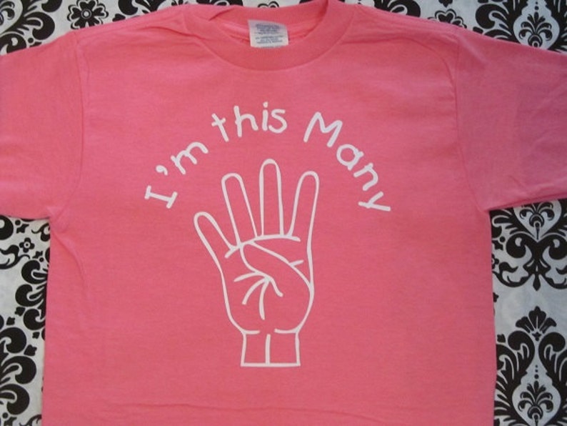 Four Year Old Girl Birthday Shirt 4 Year Old Tee Shirt Etsy UK