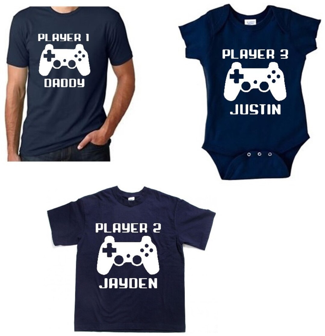 Player 1 2 3 Family Shirt Set Matching Family Shirts - Etsy