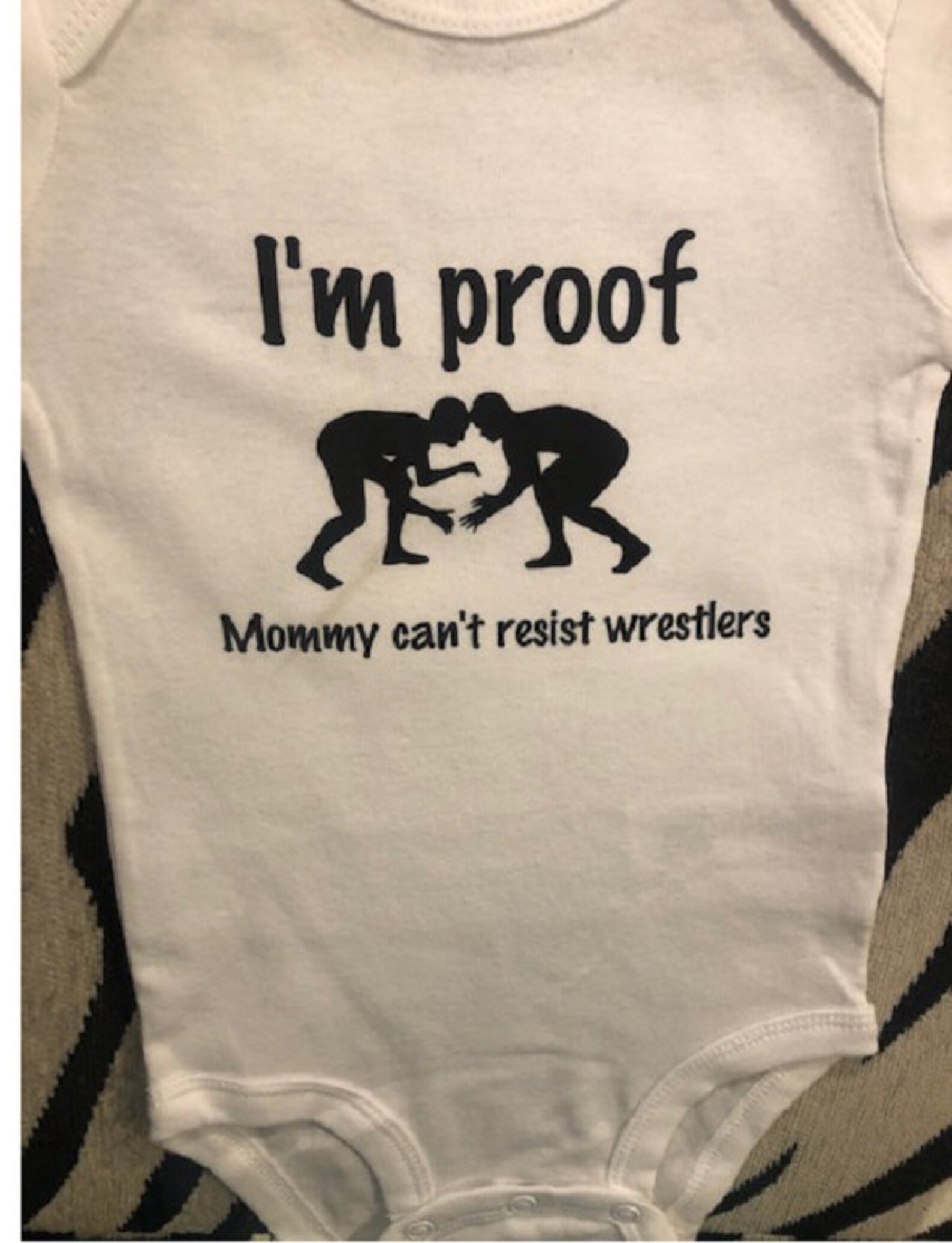 Wrestle Baby Onesie® Daddy's Wrestling Buddy Mommy Wrestle Baby Wrestle