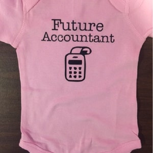 future accountant baby onesie® - infant one piece bodysuit - daddy shower gift - clothes clothing boy girl