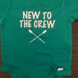 Mono de bebé recién llegado a la tripulación ® - Divertido mono de una pieza para bebé remando - Body de remo - Recién nacido - Ropa para niño y niña - Regalo para baby shower