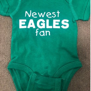 Eagles baby onesie ® - sports infant one piece bodysuit - born a fan - shower gift - boy girl football clothes clothing