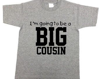 Big Cousin Toddler Shirt: Family Announcement Tee Youth Kids Sizes