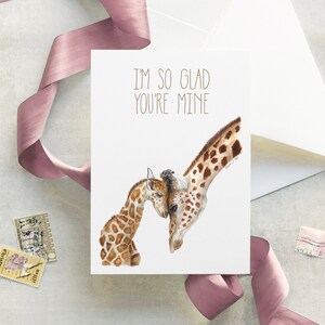 Tarjeta del Día de la Madre Jirafa, Tarjeta de Jirafa, Primer Día de las Madres, Tarjeta para mamá, Jirafa madre y bebé, Tarjeta del Día de las Madres, Día de las Madres, Nueva Mamá