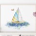Sailboat Painting Nautical Nursery Decor Transportation Wall Art ...