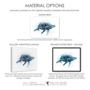 Orca Nursery Print, Watercolor Ocean Wall Art image 9