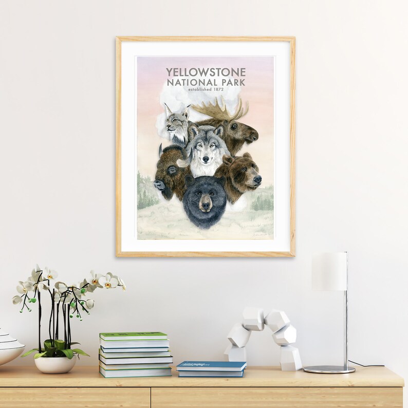 Yellowstone Wall Art Park Posters Us National Park National Etsy