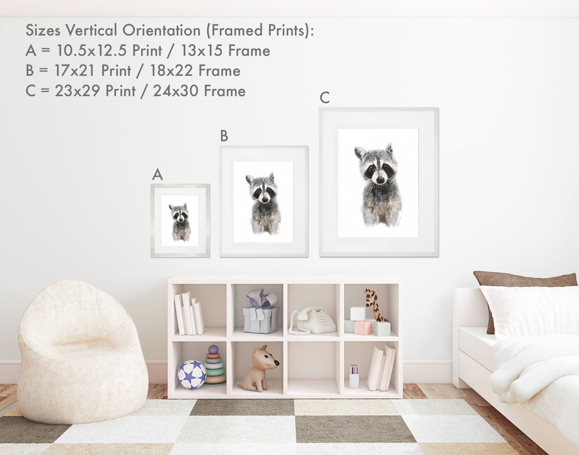 Baby Animal Framed Art Framed Nursery Prints Safari Etsy