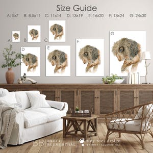 Set van 6 canvasprints met bosdieren, muurdecoratie voor de kinderkamer. afbeelding 6