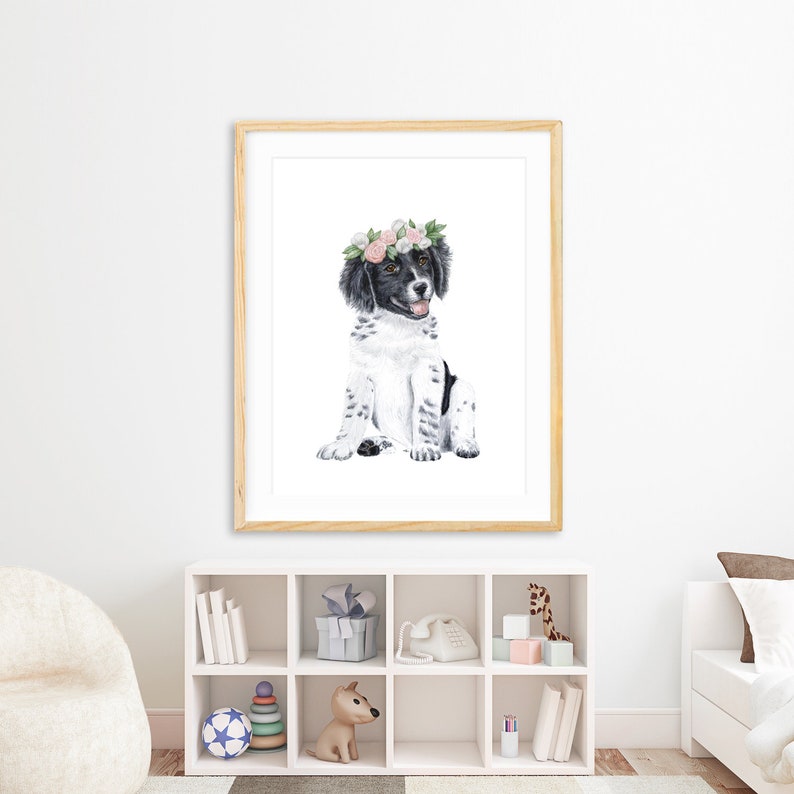 Puppy Dog Dog Print Dog Art Print Dogs Art Print Border Etsy