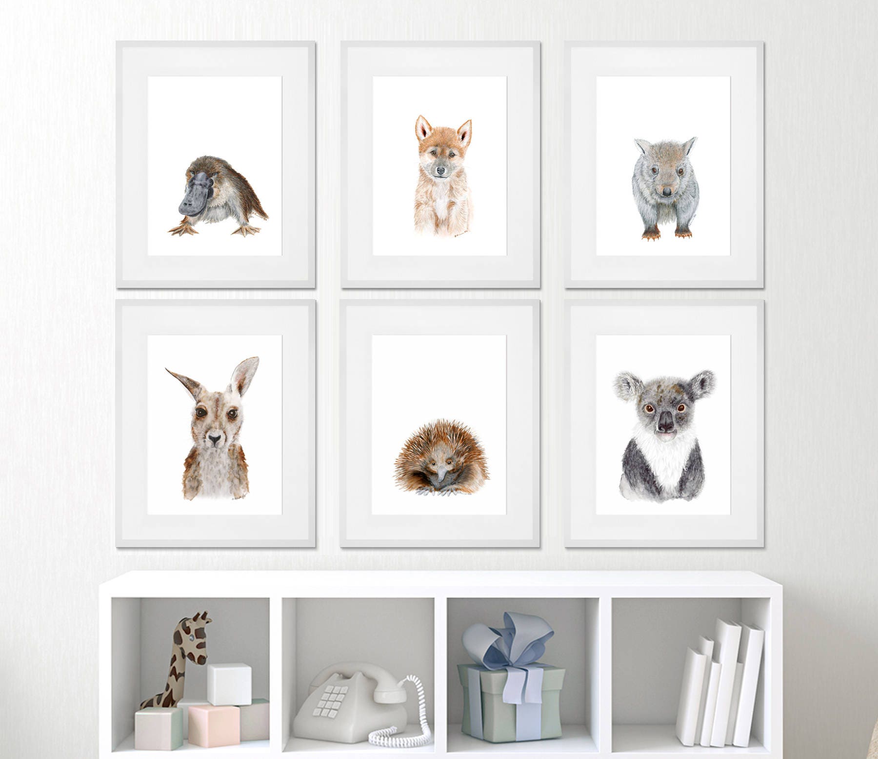 Australian Nursery Art Framed Animal Prints Framed Aussie Art