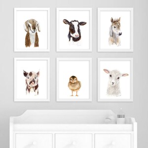 Baby Chick Nursery Wall Art, Farmhouse Chicken Watercolor Print image 7