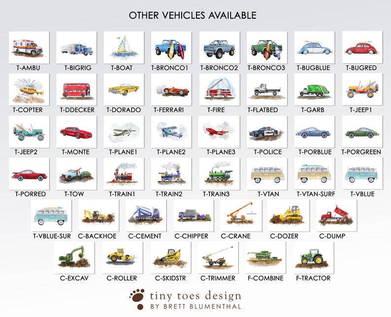 Vintage Car Print Set Car Prints Car Watercolors Vintage Etsy