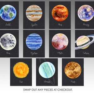 Space Prints, Outer Space Print Set of 4, Kids Space Prints, Space ...