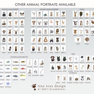 Farm Animal Print Set of 6, Choose Animals for Nursery Wall Art image 5