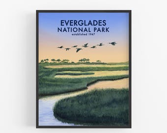 Wandbild Everglades-Nationalpark, Florida-Druck