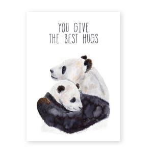 Carte de voeux pour papa, carte de fête des pères, fête des pères, futur papa, carte papa et bébé animal pour lui, cadeau pour père, panda
