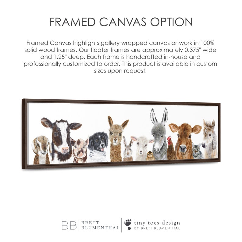 Panoramic Farm Nursery Art – Barnyard Animal Wall Decor for Kids image 7