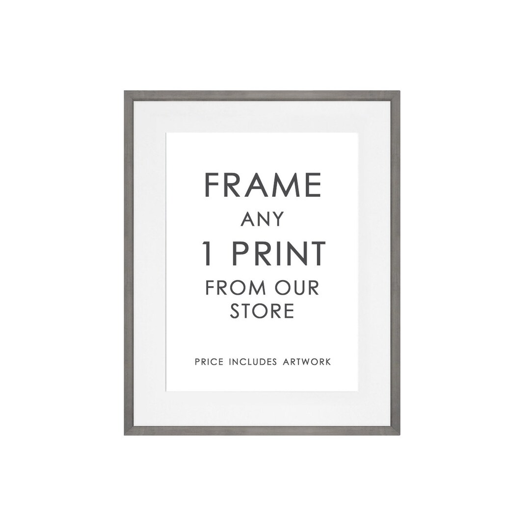 Add a Frame, Framed Nursery Art, Frame Your Print, Wooden Frame and Mat