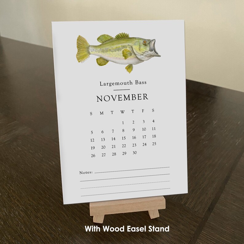 Calendar 2025 Fish Desk Calendar 2025 Fish Calendar Desk Etsy