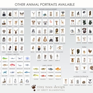 Woodland Baby Animal Print Set of 9, Little Girl Room Wall Art image 6