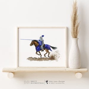 Medieval Knight, Custom Nursery Art, Prince Fairytale Print, Childrens Wall Art, Little Knight Print, Knight Nursery Print, Baby Boy
