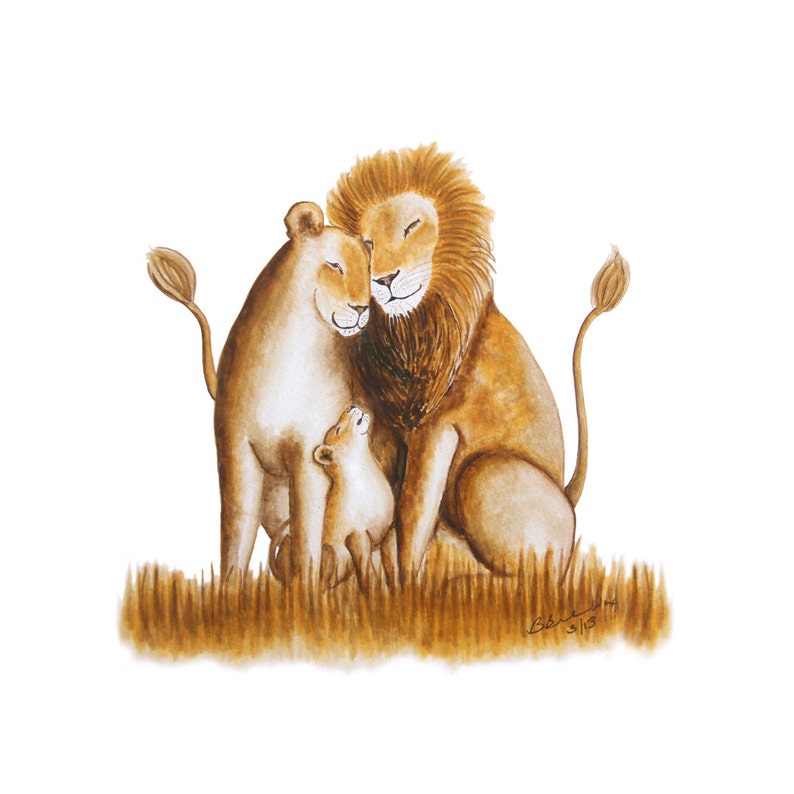 Lion Nursery Art Lion Art Nursery Print Baby Boy Room Décor image 0