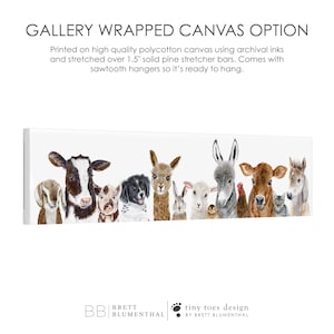 Panoramic Farm Nursery Art – Barnyard Animal Wall Decor for Kids image 5