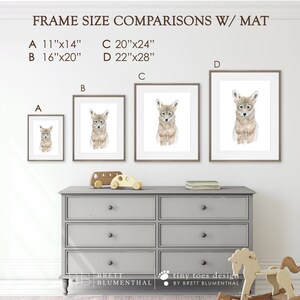 Framed Farm Nursery Art Set - Barnyard Animal Nursery Prints - Baby Animal Prints - Framed Farm Animal Prints - Set of 4 - Choice of Animals image 8