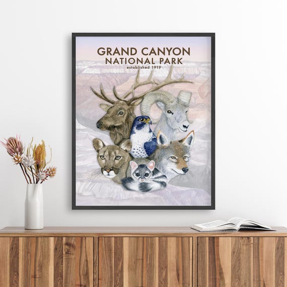 Grand Canyon National Park Wall Art, Desert Wildlife Print