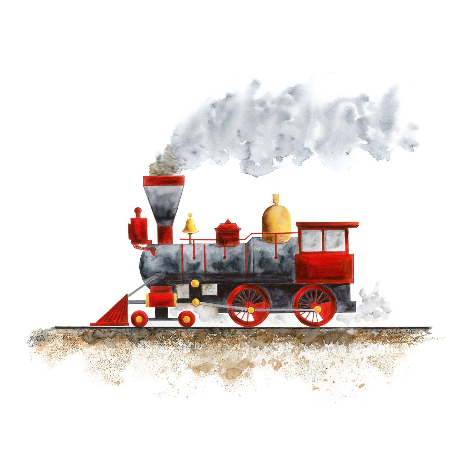 Train Art Print Transportation Nursery Decor Boy Wall Art Etsy