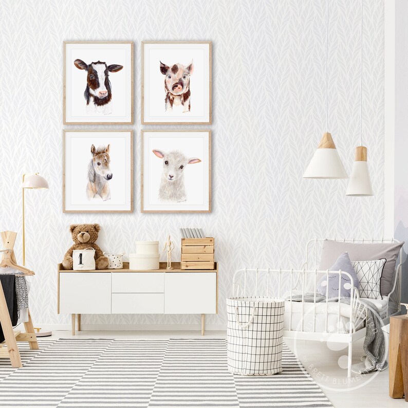farm animal nursery prints
