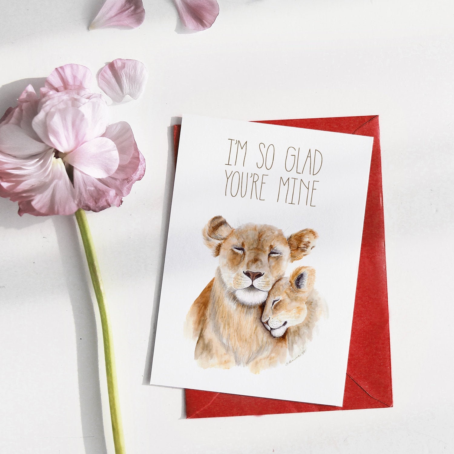 Mother's Day Card, Animal Mom Card, Cat Mom, Card for Mom, Animal ...