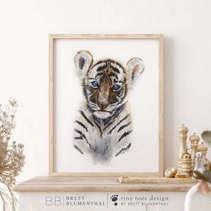 Papier peint Petite peinture aquarelle de tigre 