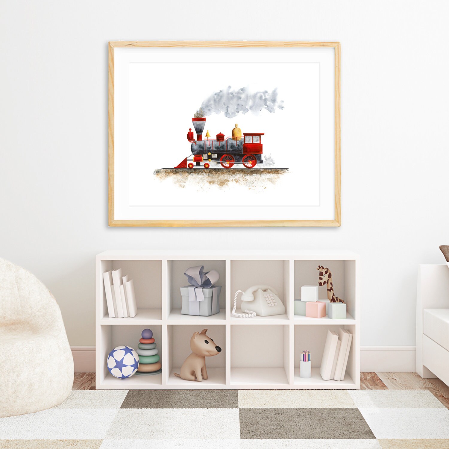 Train Art Print Transportation Nursery Decor Boy Wall Art | Etsy