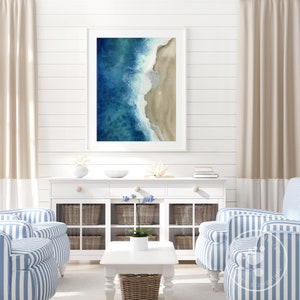 Ocean Wall Art, Coastal Decor, Beach Art, Ocean Print, Beach Painting, Surf Art Print, Pacific Coast Wall Art, Travel Art Print, Beach House