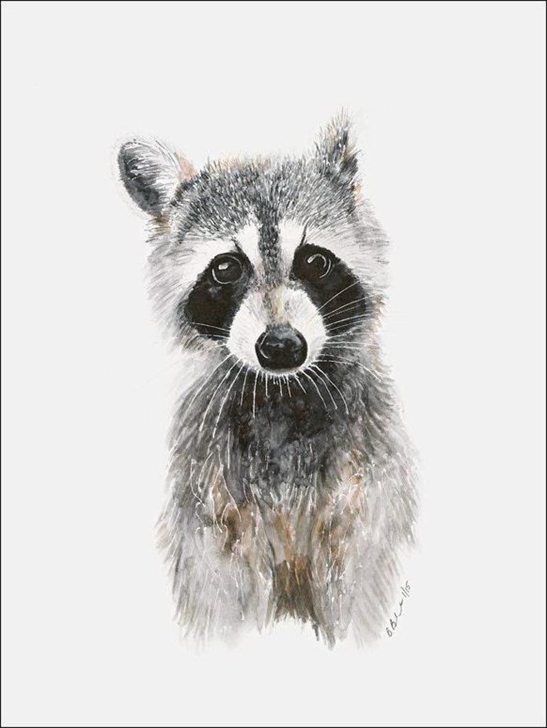 Set van 6 canvasprints met bosdieren, muurdecoratie voor de kinderkamer. afbeelding 2