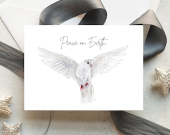 Biglietti di auguri natalizi Peace Dove – Set di biglietti di auguri natalizi Peace on Earth