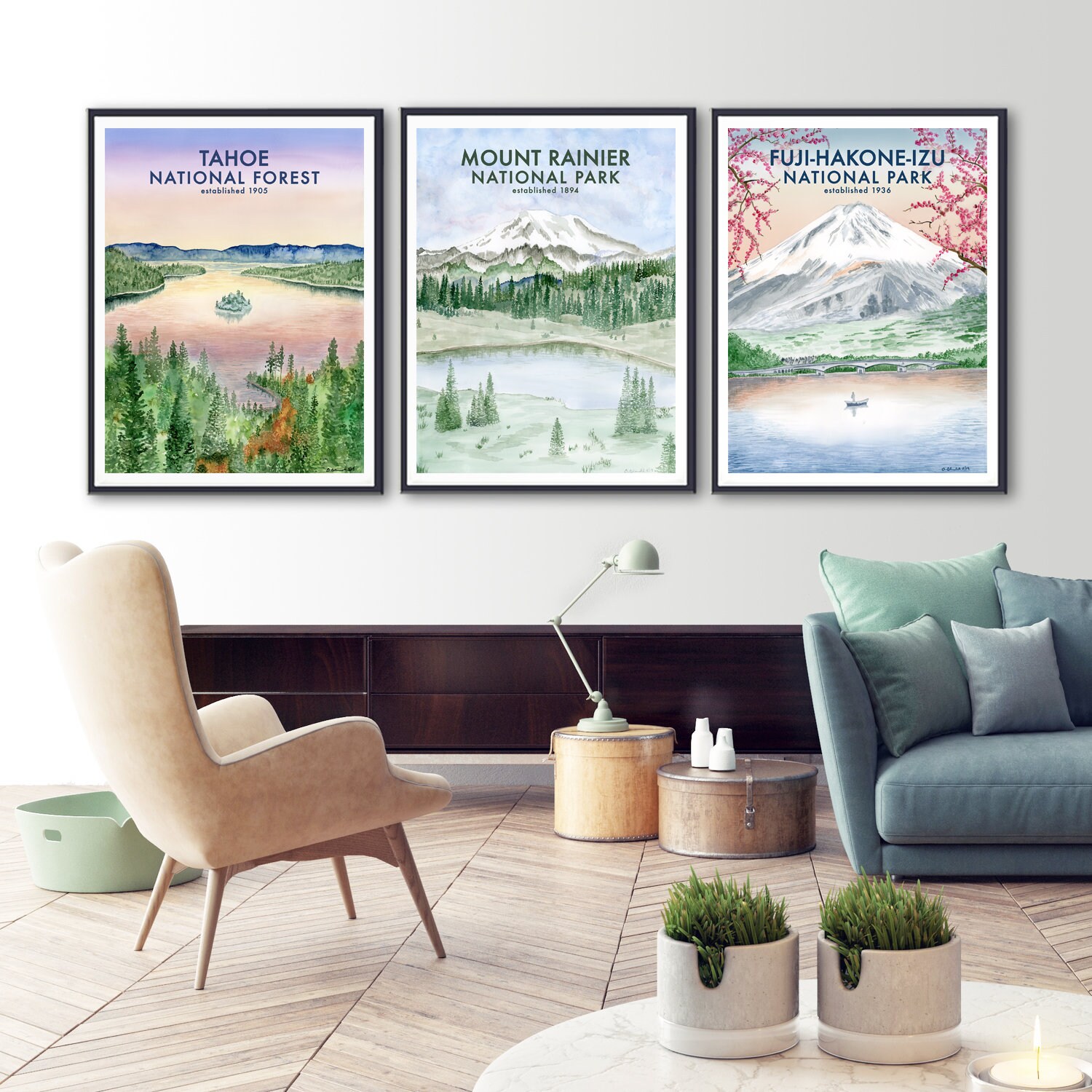 Mount Fuji National Park Travel Poster Fuji-hakone-izu Park | Etsy