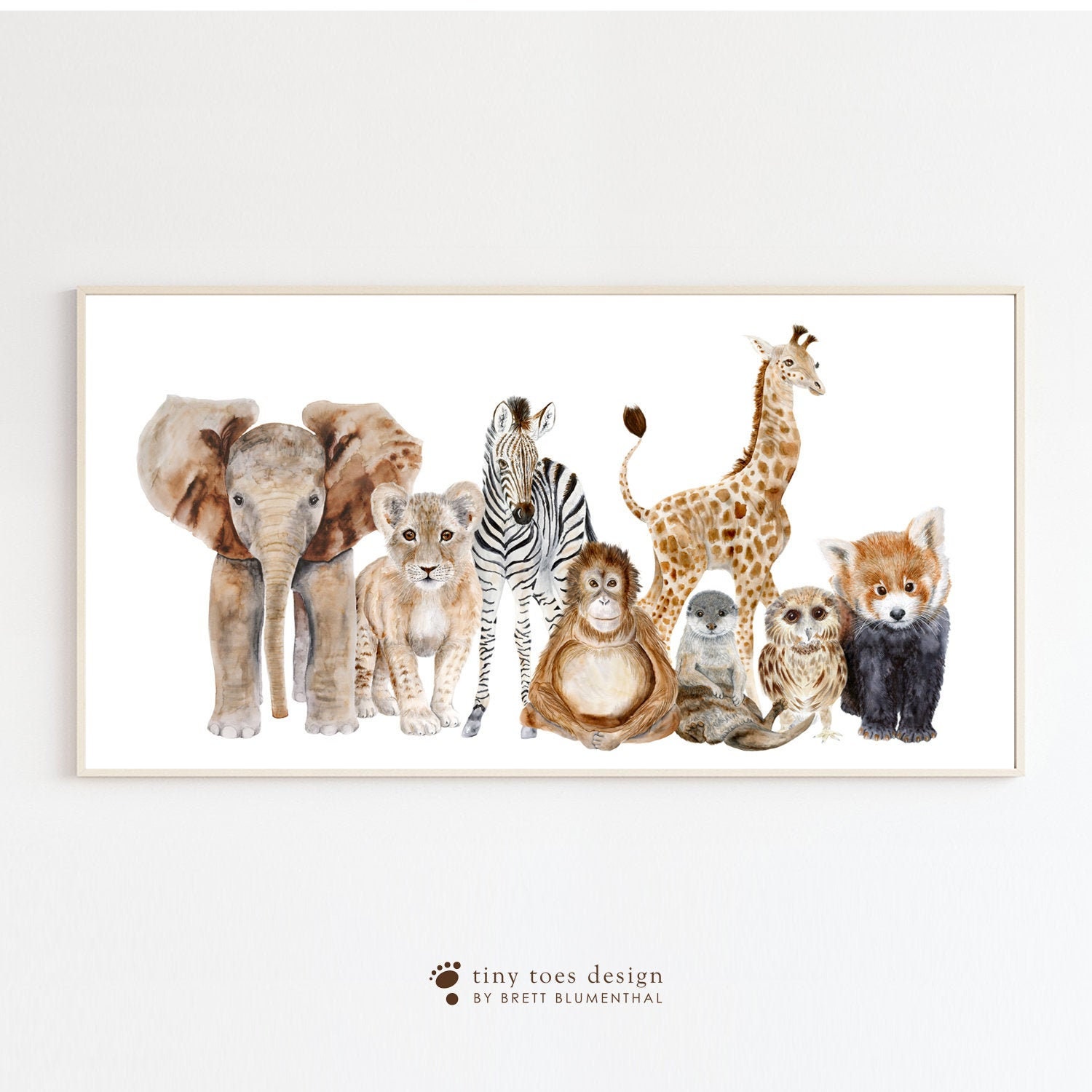 Art & Collectibles Digital Prints Watercolor safari jungle nursery