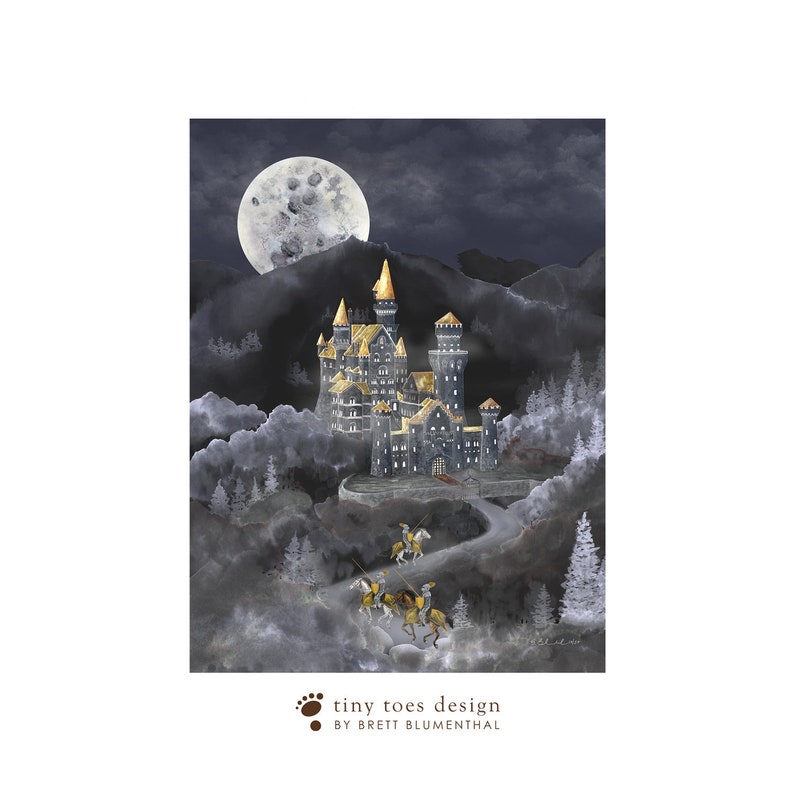 Castle Wall Art Castle Nursery Boys Room Decor Knight and Etsy