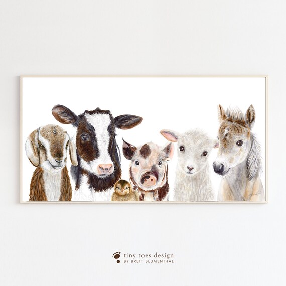 Barnyard Animals Print Panoramic Nursery Art Farm Baby Room - Etsy Barnyard Animals Print Panoramic Nursery Art Farm Baby Room - Etsy