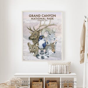 Arte de parede do Parque Nacional do Grand Canyon, impressão de vida selvagem do deserto imagem 6